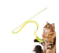 Genérico Cat Stick Toy - Squeaky Teaser Wand with Feathers - Snake Shape Mesh Interactive Cat Toys,for Indoor Play Boredom Exercise Entertainment Hunting