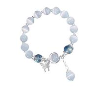 Genérico Cat Stone Bracelet - Kitten Eye Gemstone, Fashion Jewelry Piece for Outfits, Clothing Matching Set, Refined Beaded Band with Hand-Polishing, Robust Wrist Accessory for Styling Attire