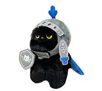 Genérico Cat Stuffed Animal Toy, Soft Plush Knight Doll, Adorable Feline Companion, Cuddly Decorative Figure, Unique Offering for Boys, Children, and Kids, Perfect for Playtime