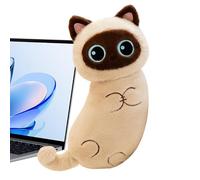 Genérico Cat Stuffy Plush Toy - Realistic Soft Stuffed Animal Decor for Home | Plush Fabric with Detailed Cat Design, Lightweight Companion for Bedroom Desk Living Room Indoor Outdoor Display