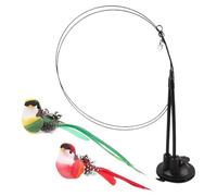 Genérico Cat Teaser Toy - 2-in-1 Interactive Wand with Removable Simulated Chirping Birds | Cat Teaser Stick For Indoor and Outdoor Play, Agility Training, Weight Management, Solo Fun