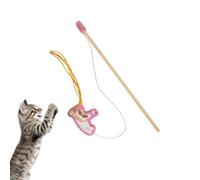 Genérico Cat Teaser Wand - Interactive Cat Toy | Tassel Stick | Kitten Play Wand, Hunting Training Toys, Cats Exercise Toy | Engaging Indoor Play Stick for Active Cats Bonding Fun