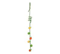 Genérico Cat Teaser Wand, Interactive Play Stick - Bell Attached Retractable Toy For Exercise | Felt PVC Build with Spring Rope Design, Engaging Activity Tool Suited Small Medium Breed Indoor Fun