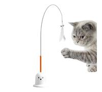 Genérico Cat Teaser Wand, Suction Cup Interactive Toy, Portable Feather Stick with Bell, Flexible Wand for Safe Fun Cat Plaything for Jumping, Chasing, and Exercising