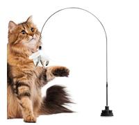 Genérico Cat Teaser Wand with Suction Cup - Indestructible Toy with Bell | Self-Entertainment Cat Toy For Indoor Outdoor Play, Reduces Boredom