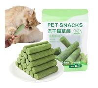 Genérico Cat Teeth Cleaning Cats Grass Stick,Grass Molar Rod - Catnip Toys Sticks Indoor Kitten, Digestive Function Grasss Cats, Promotes Digestive Natural Teeth Health Chew Toy For Indoor Cat