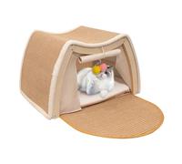 Generico Cat Tent - Rest And Play House with Sisal Scratching Board | Kitten Tents for Indoor Home Living Room Bedroom Pet Room Winter And Others