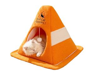 Generico Cat Tent - Soft Velvet, 22,05 x 22,05 x 20,47 in Pet Nest Sleeping Shelter | No Slip Warm Retreat, Indoor Outdoor Cat Cave for Kittens, Small Dogs, Porch, Balcony, Garden, Yard