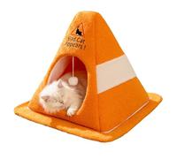 Genérico Cat Tent - Soft Velvet, 22.05x22.05x20.47in Pet Nest Sleeping Shelter | No deslizador térmico Retreat, interior al aire libre Cat Cave for Kittens, Small Dogs, Porch, Balcony, Garden, Yard