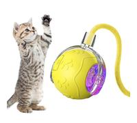 Genérico Cat Toy Balls Indoor Cats, Automatic Rolling Puzzle Ball Rope, 2.24x2.24 Inches, Rechargeable Interactive, Engaging Pet Toy for Small Medium Cats and Dogs (Multicolor)