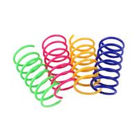 Genérico Cat Toy - Cat Spring Toy | Spiral Springs Interactive Pet Toys | 4 Piece Colourful Kittens Duraable Sanding Spiral For Sweating, Biting, Hunting and Active Healthy Play