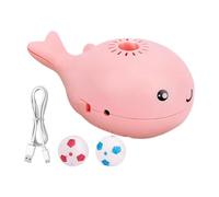 Genérico Cat Toy, Floating Whale, Electric Teaser, Built-in Fan Motor, USB Rechargeable Design, Ideal for Indoor Pet Play Enrichment Use, 4.33x2.76x1.97 Inches, Blue, Pink Color, 1 Set