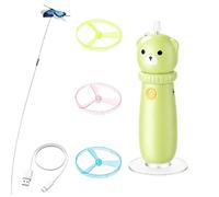 Genérico Cat Toy Launcher, Bear Shaped USB Rechargeable with Suction Cup