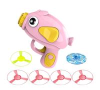 Genérico Cat Toy Launcher - Funny Light Up Long Distance Launching Cat Fetch Toys | Pet Flying Disc Launcher Toy Set | Light Up Long Distance Launch For Kitten Indoor Outdoor Chasing Training Hunting