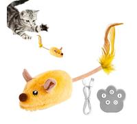 Genérico Cat Toy, Moving Mice Doll, Interactive Remote Control Plush, Light and Sound Toy for Kitten Exercise Play, Engaging Pet Supplies for Indoor Outdoor Fun Boredom Relief Training Activity