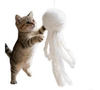 Genérico Cat Toy Octopus | Real Rabbit Interactive Wand Teaser Plush Indoor Hunting Instinct Estimulación Boredom Relief Ejercise Toy for Kittens Cats Small Large Pets Home Apartment