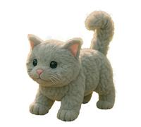 Generico Cat Toy on Kids, Electric Cat Stuffed Animal, Cute Animals Plush Plaything, Interactive Gift in Daughter Girls Boys Son, Thanksgiving, Family and Home