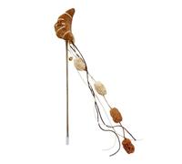 Genérico Cat Toy Wand, Food Theme Teaser Stick, 12.6in Plush Bell Catcher, Interactive Play Trainer, Reflex Boosting Fun for Kittens, Cats, All Breeds, Outdoor Use, Animals