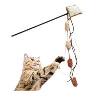 Genérico Cat Toy Wand, Food Theme Teaser Stick, 12.6in Plush Bell Catcher, Interactive Play Trainer, Reflex Boosting Fun for Kittens, Cats, All Breeds, Outdoor Use, Animals