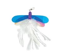 Genérico Cat Toys Feather, Dragonfly Cat Teaser, Interactive Kitten Toy, Feathers Stick Cats, Dragonfly Cat Teaser Stick, Replacement Cats Feather Toy For Interactive Kitten Feather Play and Training