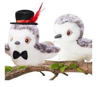 Genérico Cat Toys Flapping Bird, Lifelike Chirp Crown Sandpiper, Rechargeable Touch Activated Interactive Cat Toys for All Breeds (2PCSB)