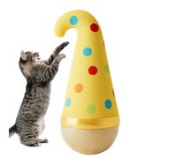 Genérico Cat Toys For Indoor Play - Self-Righting Enrichment Wobble Ball Interactive Toy | For Play, Exercise, Game, Lick, Whack, Small Animals, Christmas, Windowsill, Bedroom, Fun & Stimulating