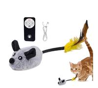 Generico Cat Toys Mice,Squeaky Cat Toys - Handy To Clean Squeaky Cats Interactive Toy Stimulate Hunting Instincts, Easy To Operate Remote Control Automatic Moving Mice Pet Cats Toy For Indoor