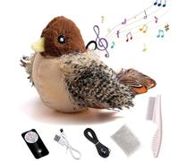 Genérico Cat Toys Rechargeable Flapping Bird Sparrow,Lifelike Sandpiper Chirp Tweet, Automatic Flapping Simulated Chirping Sparrow Cat Toy,For Indoor Cats Self Play (1Pcs)