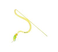 Generico Cat Toys - Squeaky Teaser Stick, Snake Shape Mesh Interactive Toy with Colorful Feathers, Kitten Play Wand, Indoor Cat Entertainment, Exercise Fun, Boredom Buster for Cats