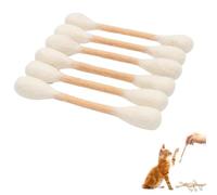 Genérico Cat Toys with Catnip 6 Pack Large Cotton Swab Kick Toys for Cats, Interactive Kitten Chew Sticks Sturdy Felt Dental Teething Toys for Indoor Exercise Play