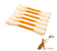 Genérico Cat Toys with Catnip 6 Pack Large Cotton Swab Kick Toys for Cats, Interactive Kitten Chew Sticks Sturdy Felt Dental Teething Toys for Indoor Exercise Play