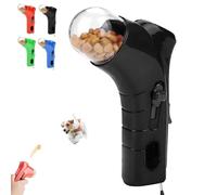 Genérico Cat Treat Gun Shooter, Handheld Interactive Pet Snack Catapult, Interactive Dog Food Catapult, Pet Treat Launchers, Kitten Puppy Exercise Training Feeder for Park Walk Home (Black)