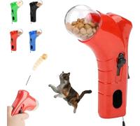 Genérico Cat Treat Launcher Gun, Handheld Interactive Pet Snack Catapult, Snack Slinger Dog Cat Treat Launcher, Training Puppy Shooter Feeder, for Dogs Cats Exercise Training (Red)