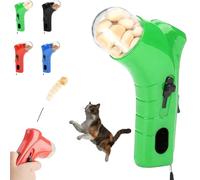 Genérico Cat Treat Launcher Gun, Handheld Interactive Pet Snack Catapult, Snack Slinger Dog Cat Treat Launcher, Training Puppy Shooter Feeder, for Dogs Cats Exercise Training (Green)