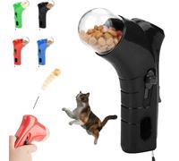 Genérico Cat Treat Launcher Gun, Handheld Interactive Pet Snack Catapult, Snack Slinger Dog Cat Treat Launcher, Training Puppy Shooter Feeder, for Dogs Cats Exercise Training (Black)