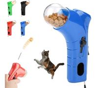 Genérico Cat Treat Launcher Gun, Handheld Interactive Pet Snack Catapult, Snack Slinger Dog Cat Treat Launcher, Training Puppy Shooter Feeder, for Dogs Cats Exercise Training (Blue)