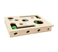 Genérico Cat Treat Puzzle Box - Wood Scraper Scratching Mat, Boredom Breaker Brain Stimulating Toys, Self Grooming Claw Care Sharpener, Food Hiding Training Kit, For Pet Travel Home, Pet Supplies