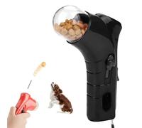 Genérico Cat Treat Shooter, Cat and Dog Food Shooter Gun, Handheld Interactive Pet Snack Catapult, Kitten Puppy Exercise Training Feeder for Park Walk Home (Black)