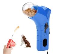 Genérico Cat Treat Shooter, Cat and Dog Food Shooter Gun, Handheld Interactive Pet Snack Catapult, Kitten Puppy Exercise Training Feeder for Park Walk Home (Blue)