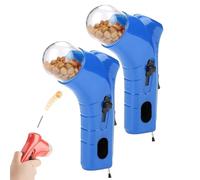 Genérico Cat Treat Shooter, Cat and Dog Food Shooter Gun, Handheld Interactive Pet Snack Catapult, Kitten Puppy Exercise Training Feeder for Park Walk Home (Blue*2)