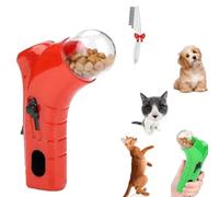 Genérico Cat Treat Shooter, Pet Treat Launcher,Snack Slinger Dog Cat Treat Launchers,Handheld Treat, Handheld Training Toy,for Dogs and Cats for Exercise & Play (Red)