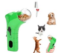 Genérico Cat Treat Shooter, Pet Treat Launcher,Snack Slinger Dog Cat Treat Launchers,Handheld Treat, Handheld Training Toy,for Dogs and Cats for Exercise & Play (Green)