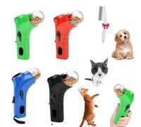 Genérico Cat Treat Shooter, Pet Treat Launcher,Snack Slinger Dog Cat Treat Launchers,Handheld Treat, Handheld Training Toy,for Dogs and Cats for Exercise & Play (Red+Blue+Green+ Black)