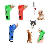 Genérico Cat Treat Shooter, Pet Treat Launcher,Snack Slinger Dog Cat Treat Launchers,Handheld Treat, Handheld Training Toy,for Dogs and Cats for Exercise & Play (Red+Blue+Green)