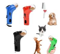 Genérico Cat Treat Shooter, Pet Treat Launcher,Snack Slinger Dog Cat Treat Launchers,Handheld Treat, Handheld Training Toy,for Dogs and Cats for Exercise & Play (Red+ Blue+Black)