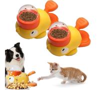 Genérico Cat Treat Slot Machine, Cat Slot Machine Treat Dispenser, Duck Feeder Puzzle Toy Interactive Slow Feeder Toy for Cats, Dog (2Pcs)