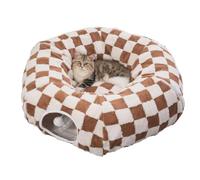 Genérico Cat Tunnel Bed - Detachable Washable Nest, Cute Donut Toy