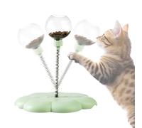 Genérico Cat Turntable Toy, Detachable Leaking Ball, 9.06x10.24in Spring Rod Treat Dispenser, Interactive Food Puzzle, Authentic Funny Design for Indoor Cats Play and Training