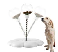 Genérico Cat Turntable Toy, Detachable Leaking Ball, 9.06x10.24in Spring Rod Treat Dispenser, Interactive Food Puzzle, Authentic Funny Design for Indoor Cats Play and Training
