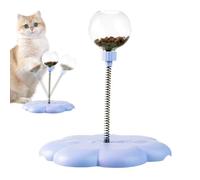 Generico Cat Turntable Toy, Detachable Leaking Ball Toy, 23 x 26 cm Spring Rod Interactive, Funny Food Leak Balls, Pet Treat Dispenser, Rotating Ball Cat Toys, Kitten Entertainment for Cats